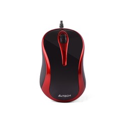 mouse optic cu fir a4tech n350-2, 1000 dpi, usb, negru / rosu