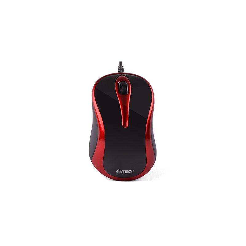 mouse optic cu fir a4tech n350-2, 1000 dpi, usb, negru / rosu
