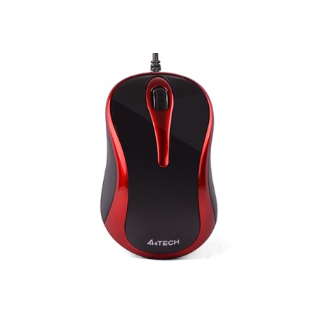 mouse optic cu fir a4tech n350-2, 1000 dpi, usb, negru / rosu