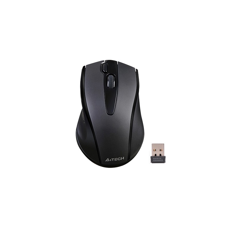 mouse wireless a4tech g9-500fs, 1000 dpi, usb, silent click, negru