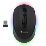 mouse wireless reincarcabil, bluetooth 5.0, smog-rb, 2400dpi, silent click, negru, rgb, ngs