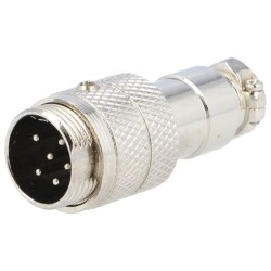Conectori, Mufă pentru microfoane tată PIN: 6 pe cablu drept -1, dioda.ro