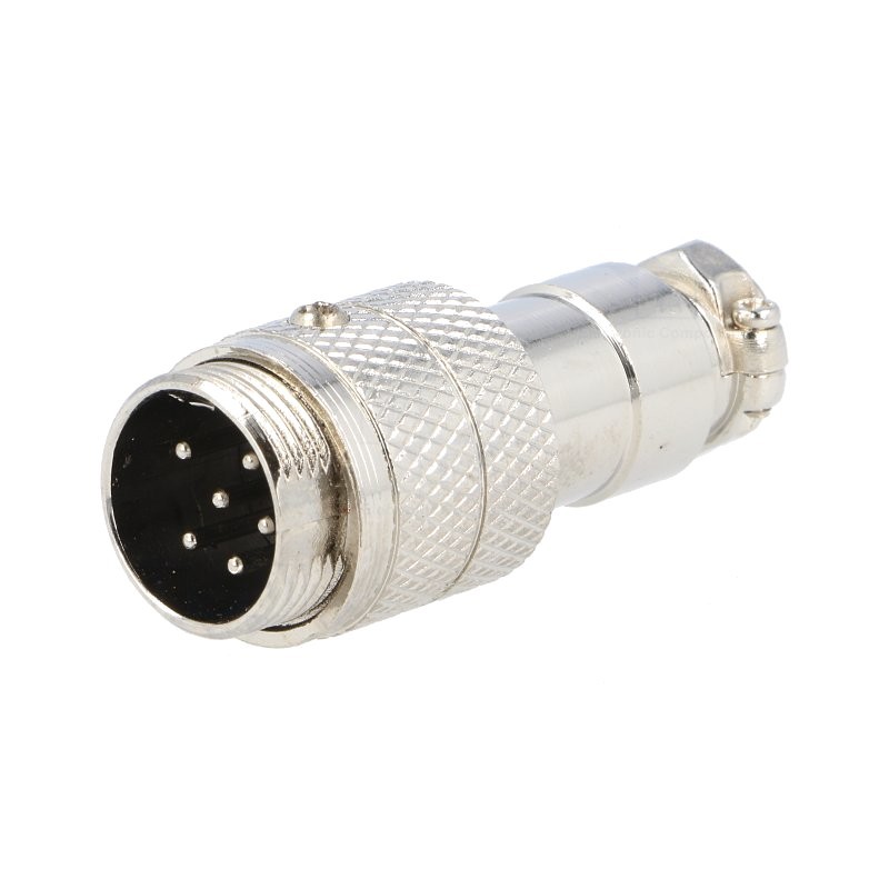 Mufă pentru microfoane tată PIN: 6 pe cablu drept