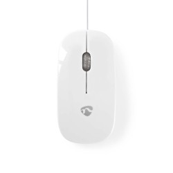 mouse cu fir nedis, 1000 dpi, 3 butoane, alb