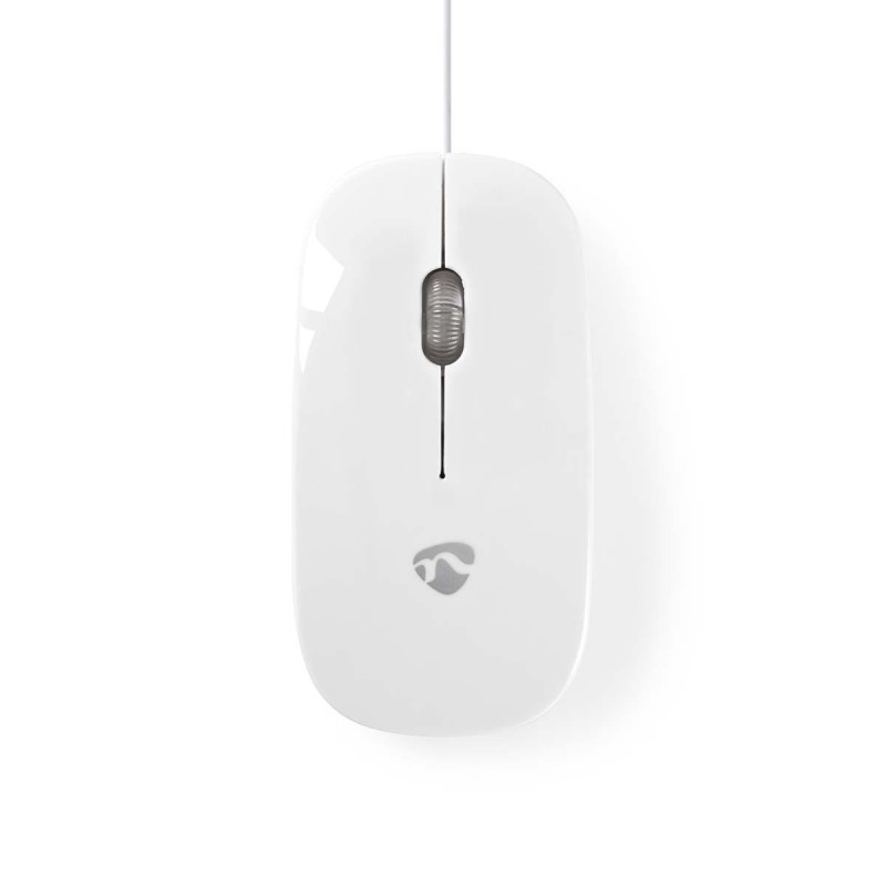 mouse cu fir nedis, 1000 dpi, 3 butoane, alb mouse cu fir nedis, 1000 dpi, 3 butoane, alb