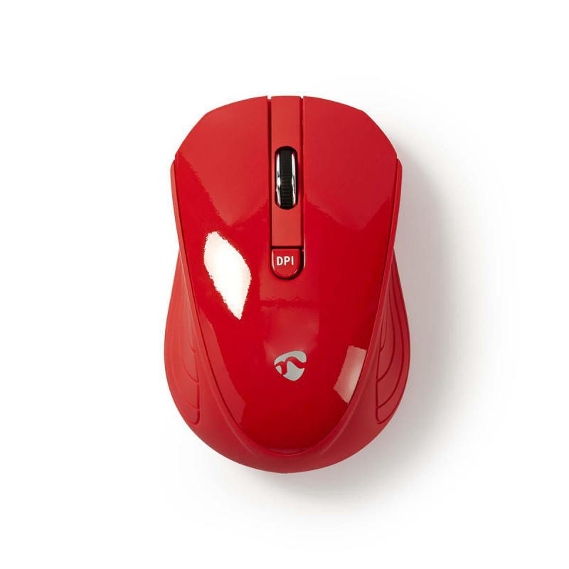mouse wireless nedis, 1600dpi, 3 butoane, rosu mouse wireless nedis, 1600dpi, 3 butoane, rosu