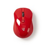 mouse wireless nedis, 1600dpi, 3 butoane, rosu mouse wireless nedis, 1600dpi, 3 butoane, rosu