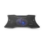 cooler laptop nedis, 1 ventilator, pana la 17", 1x usb, negru
