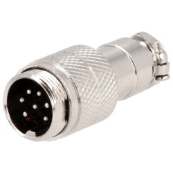 Mufă pentru microfoane tată PIN: 7 pe cablu drept