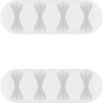 cleme pentru gestionarea cablurilor cu 4 sloturi goobay, set 2 bucati, alb