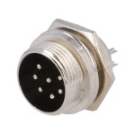 Conectori, Soclu pentru microfoane tată PIN: 7 pt.montare pe panou -1, dioda.ro