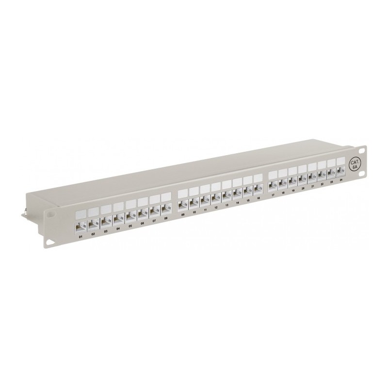 panou patch cat6 ethernet cu 24 porturi, goobay