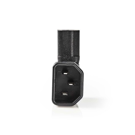 conector alimentare iec-320-c13 mama - iec-320-c14 tata inclinatie stanga/dreapta negru