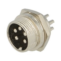 Conectori, Soclu pentru microfoane tată PIN: 5 pt.montare pe panou -1, dioda.ro