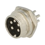 Conectori, Soclu pentru microfoane tată PIN: 5 pt.montare pe panou -1, dioda.ro