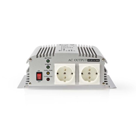 invertor tensiune cu unda sinusoidala modificata 12v dc - 230v ac 1000w 2x iesire schuko nedis