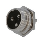 Conectori, Soclu pentru microfoane tată PIN: 3 pt.montare pe panou -1, dioda.ro