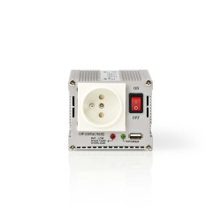 invertor tensiune cu unda sinusoidala modificata nedis, 12v dc - 230v ac, 300w, 1x priza, 1x usb, fr