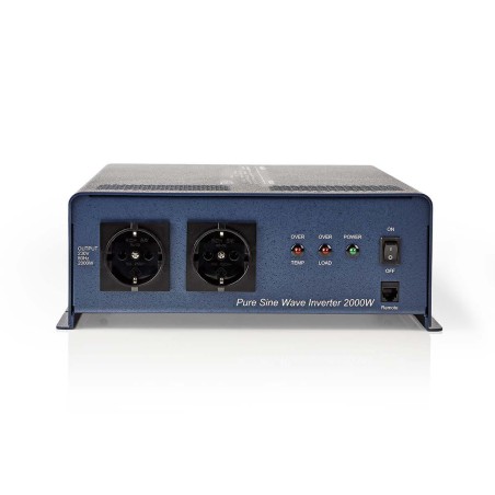 invertor de tensiune nedis 12v dc - 230v ac, 2000w, 2x schuko