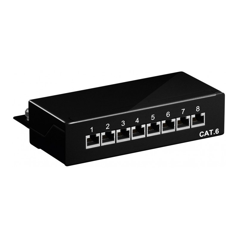 panou patch mini montabil pe birou 8 porturi