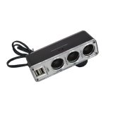 multiplicator bricheta auto cu 3 iesiri si 2 iesiri usb 5v 2a 50w well