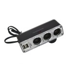 multiplicator bricheta auto cu 3 iesiri si 2 iesiri usb 5v 2a 50w well