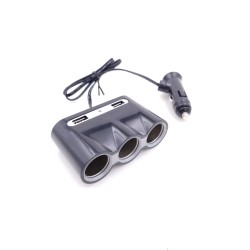 multiplicator bricheta auto cu 3 iesiri si 2 iesiri usb 5v 3a well