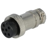 Conectori, Mufă pentru microfoane mamă PIN: 6 pe cablu drept -1, dioda.ro