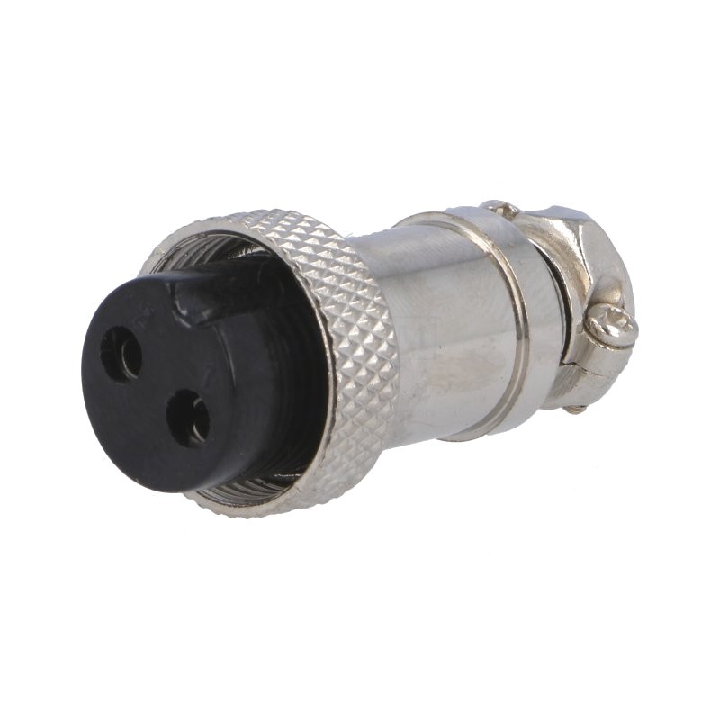 Mufă pentru microfoane mamă PIN: 2 pe cablu drept Conectori, Mufă pentru microfoane mamă PIN: 2 pe cablu drept -1, dioda.ro