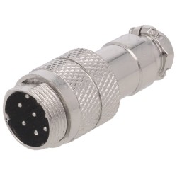 Mufă pentru microfoane tată PIN: 8 pe cablu drept