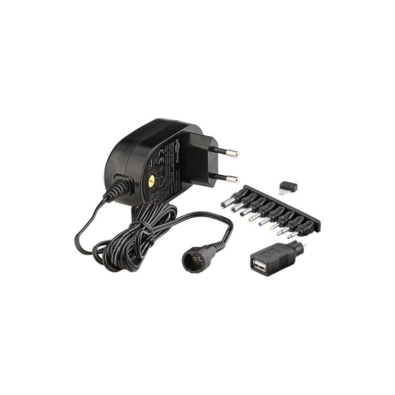 alimentator in comutatie universal 3v-12v 1500ma  8mufe, goobay