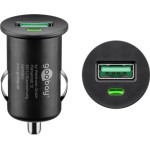incarcator auto goobay, 1x usb-a qc3.0 3a, negru