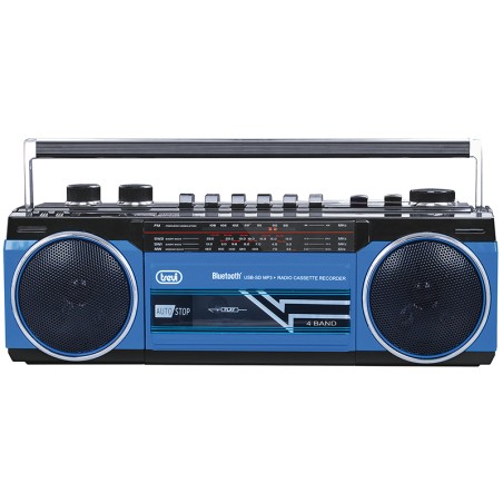 radiocasetofon portabil rr 501 bt fm, bluetooth, mp3, usb, albastru trevi