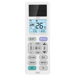 telecomanda universala pentru aparate de aer conditionat well homy, cu panou solar
