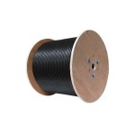 cablu coaxial rg11 cu sufa, autoportant, fire otel cuprat, ecranat cu folie al, rola 305m, well