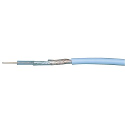cablu coaxial rg59, 75r,1x0.643mm,fire cupru+folie al+pe foamed +48x0.10mm cupru / 6mm pvc alb, well