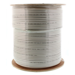 cablu coaxial rg6, fire otel cuprat, triplu ecranat, 64x0.12mm al+folie al, 305m/rola