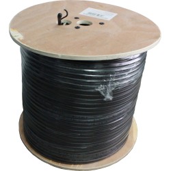 cablu coaxial rg6 cu sufa, fire otel cuprat, triplu ecranat, rola 305m