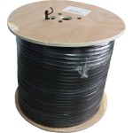 cablu coaxial rg6 cu sufa, fire otel cuprat, triplu ecranat, rola 305m