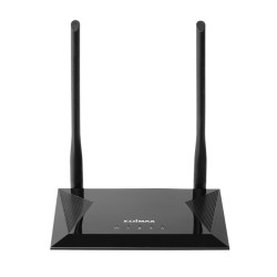 router wireless n 300mbps, access point, range extender, 2 antene, negru, br-6428ns v5 edimax