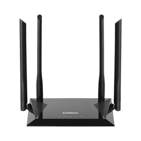 router wireless ac1200, dual band, 4 porturi, 4 antene externe, negru, br-6476ac edimax
