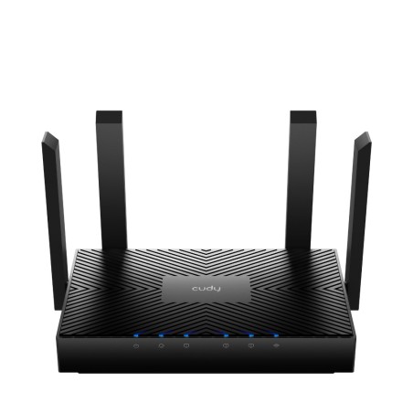 router wireless ax3000 wi-fi 6 dual band, mesh, gigabit, 4 antene externe, wr3000 cudy
