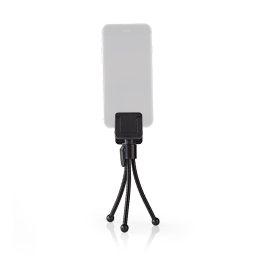mini trepied flexibil nedis pentru smartphone, 15.8 cm, negru