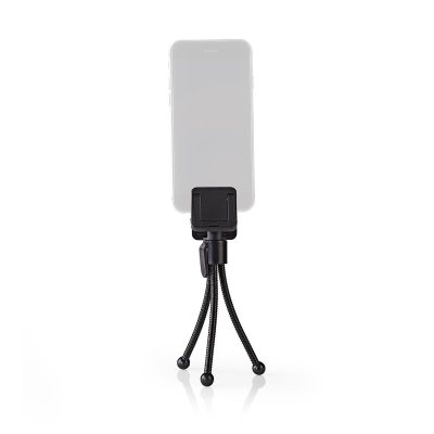 mini trepied flexibil nedis pentru smartphone, 15.8 cm, negru