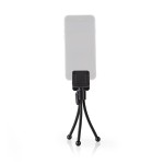 mini trepied flexibil nedis pentru smartphone, 15.8 cm, negru