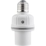 dulie e27 cu senzor de lumina si sunet, alb, goobay