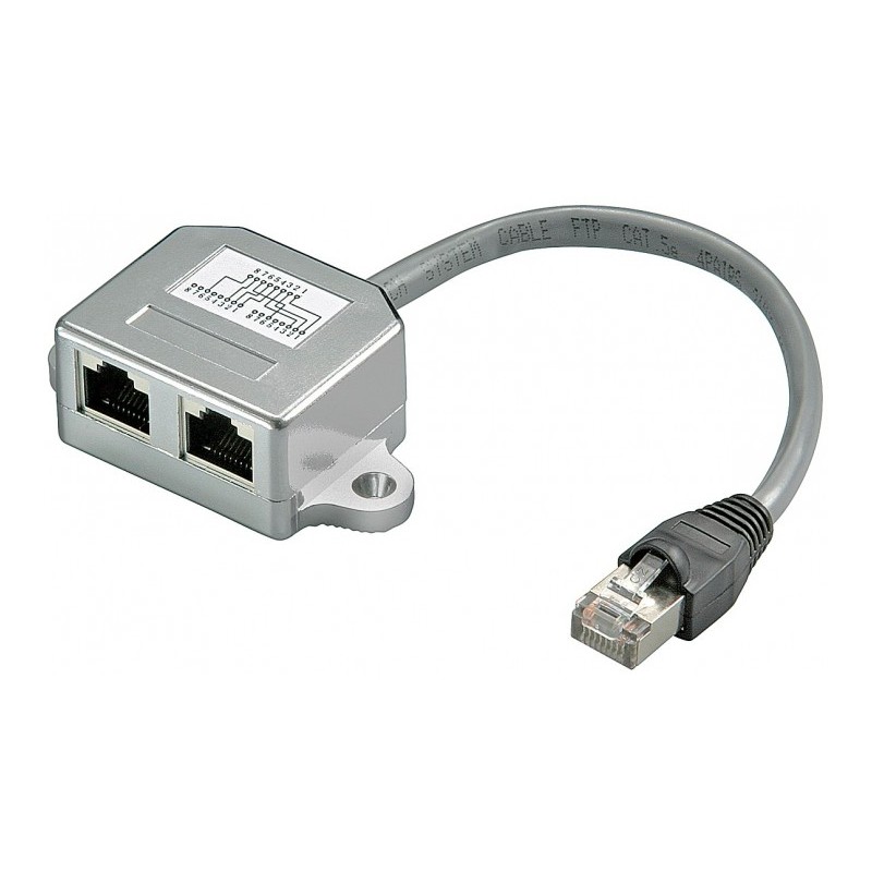 spliter de retea 1xrj45 - 2 x rj45 cat5 goobay