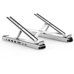 stand laptop si hub usb-c choetech m43, docking station, reglabil, aluminiu