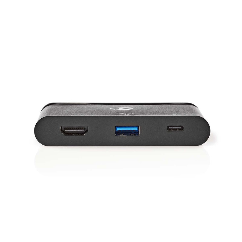 adaptor usb-c - hdmi, usb3.0, usb-c pd 100w negru nedis adaptor usb-c - hdmi, usb3.0, usb-c pd 100w negru nedis
