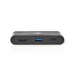 adaptor usb-c - hdmi, usb3.0, usb-c pd 100w negru nedis adaptor usb-c - hdmi, usb3.0, usb-c pd 100w negru nedis